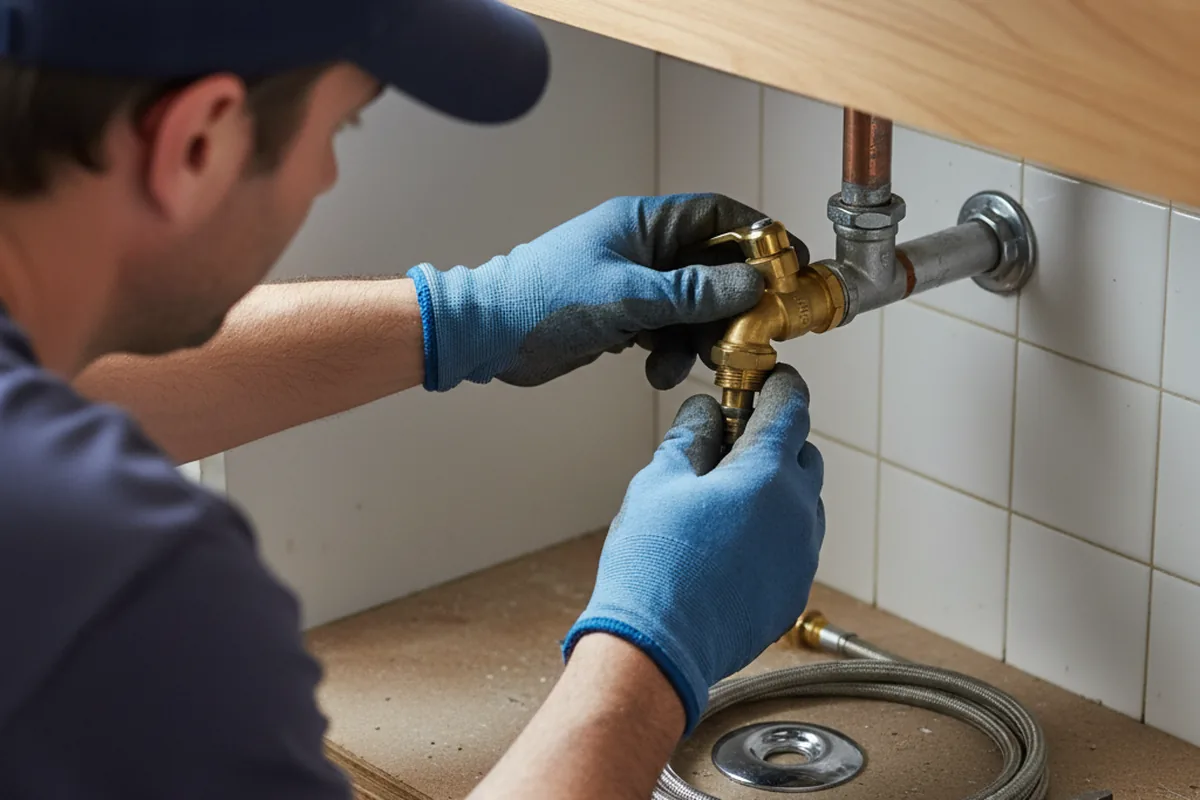 Shutoff valve and fitting work during Emergency Plumbing in Red Bank